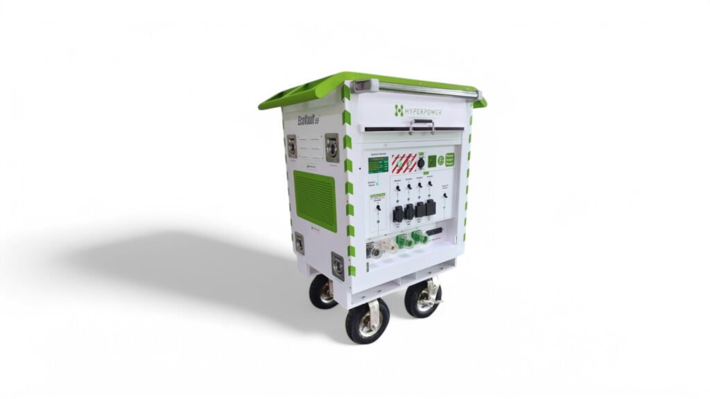 EcoVault 55 Hybrid Power Solution with Camlock and StagePin connectors for seamless energy delivery