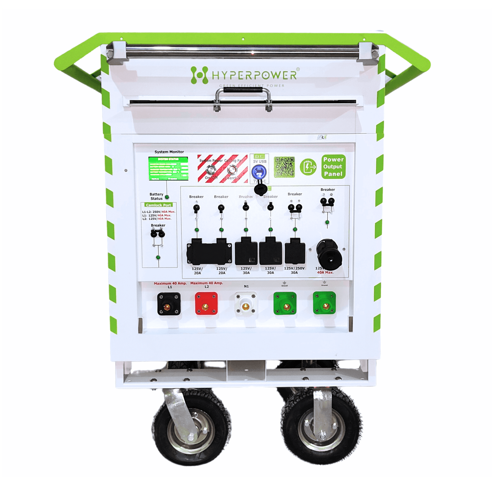EcoVault 5050CLRM Camlock output – 100A-rated system tailored for mobile power delivery