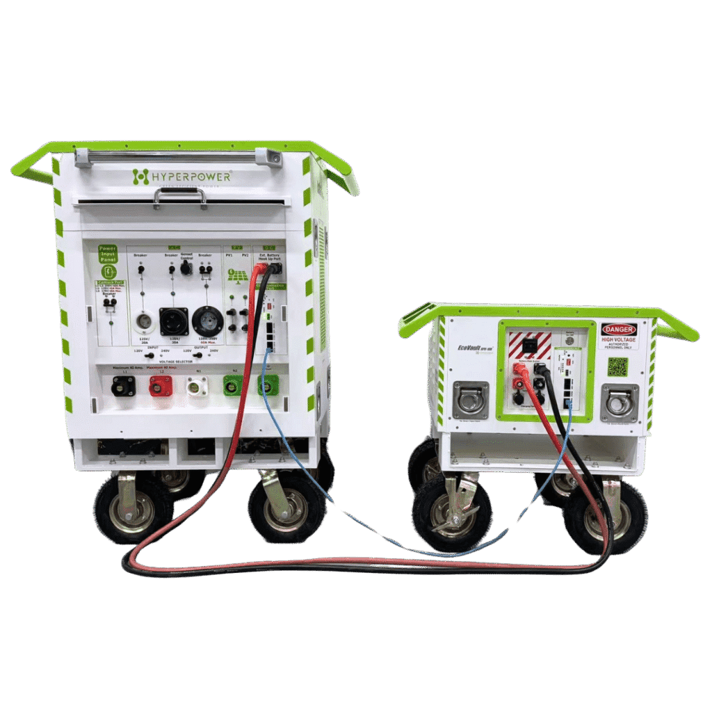 yperPower EcoVault APU-10K and EcoVault 1010 lithium battery systems – scalable portable power solutions for off-grid, industrial, and emergency use.