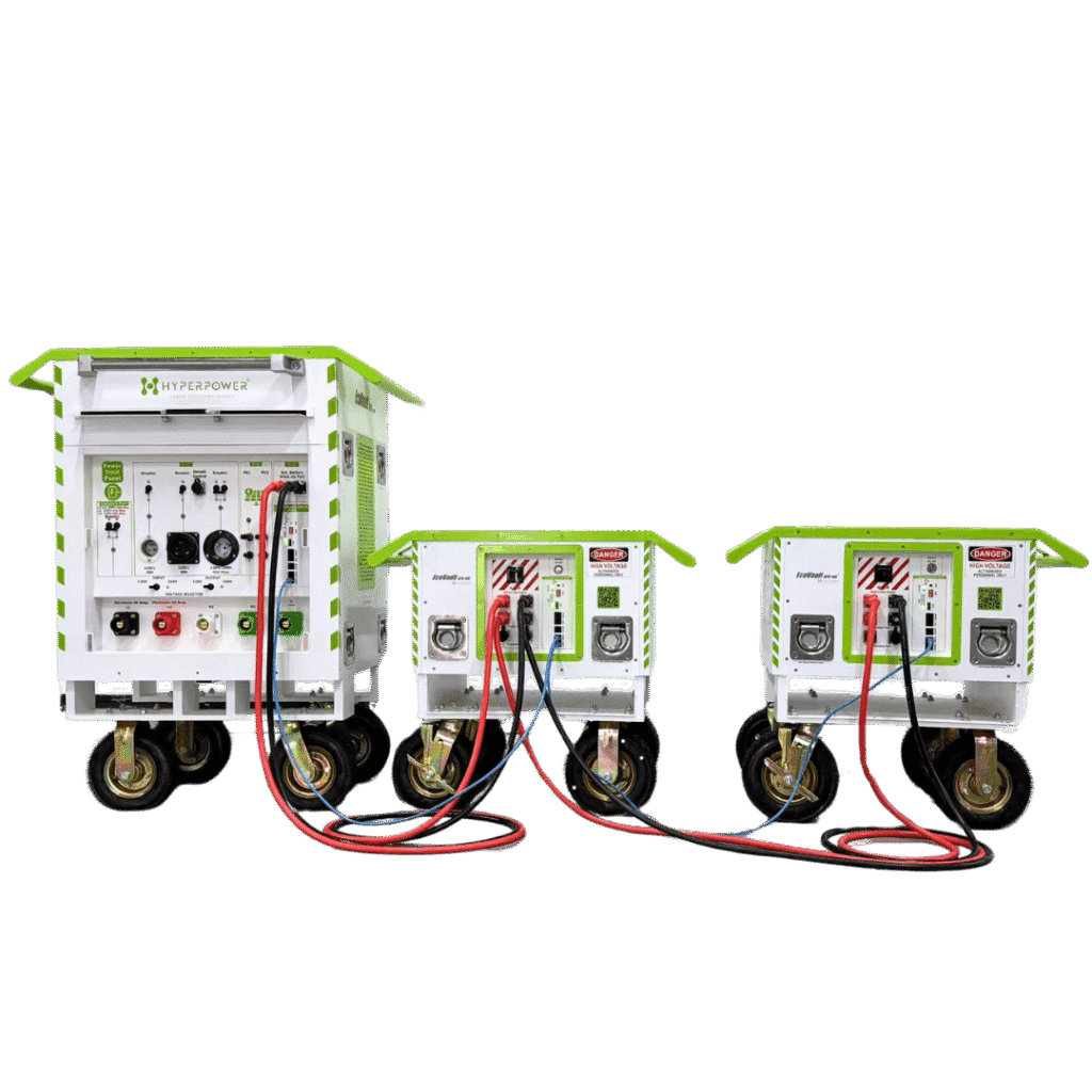 HyperPower EcoVault 1010 – scalable mobile power solution with 368kWh lithium battery capacity.