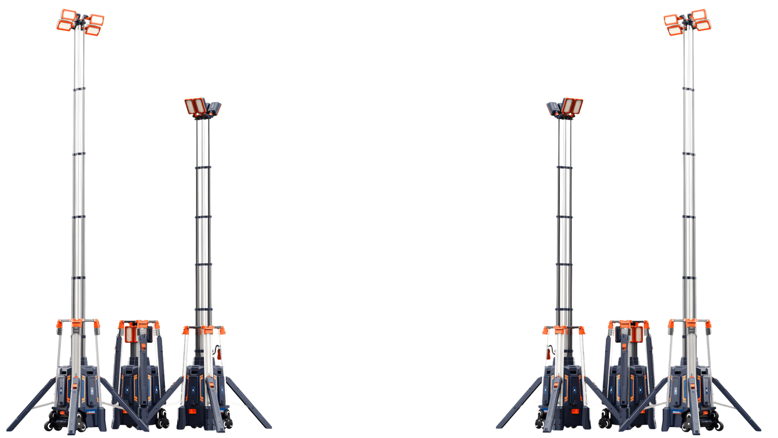 Operator swapping a 6.6 lbs H24-500 lithium battery into the HP-500 base.