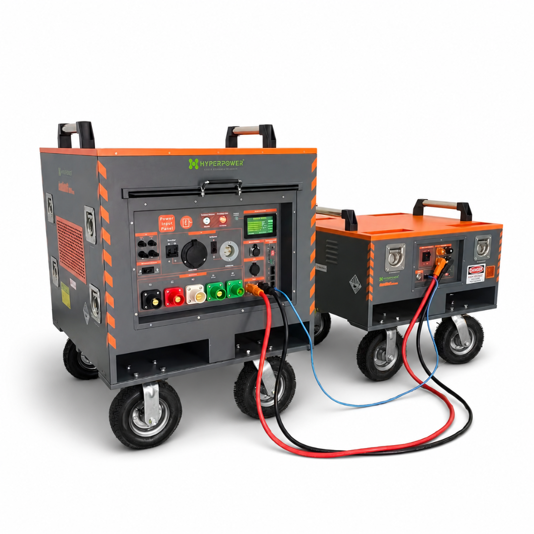 Front view of EcoVault 1010 CLRM and APU-10K power system
