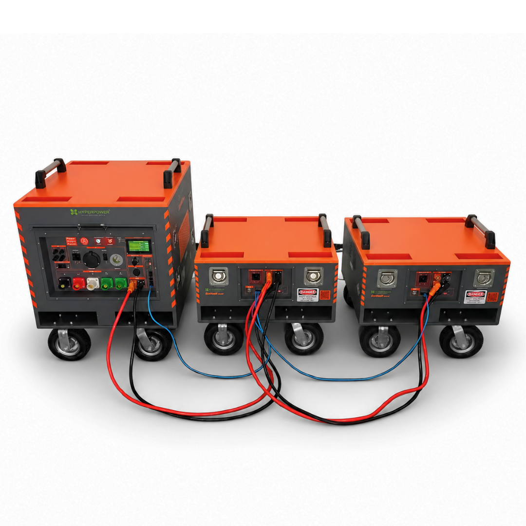 EcoVault 1010 CLRM connected to APU-10K battery expansion