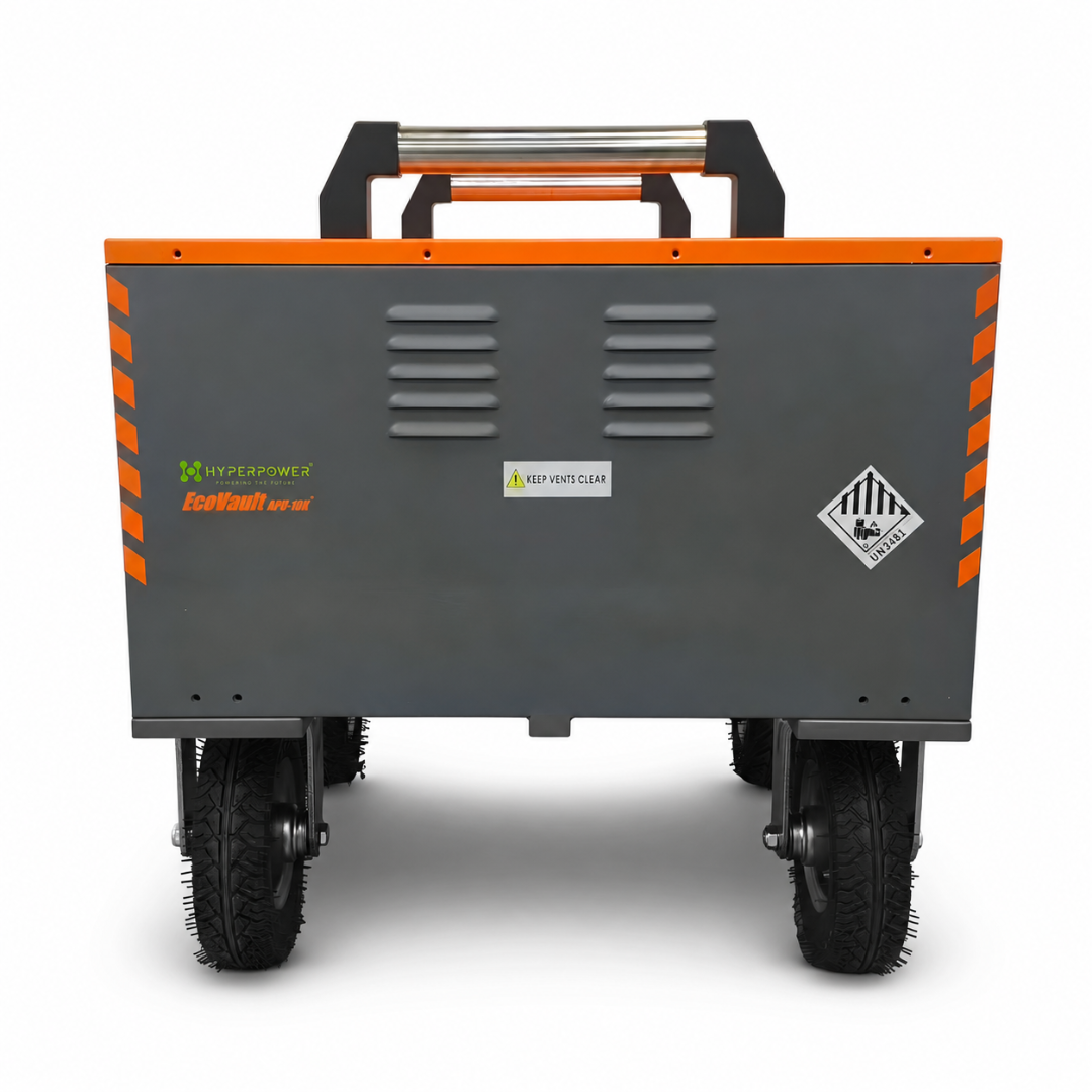 HyperPower EcoVault APU-10K rugged LiFePO4 battery for off-grid and emergency power