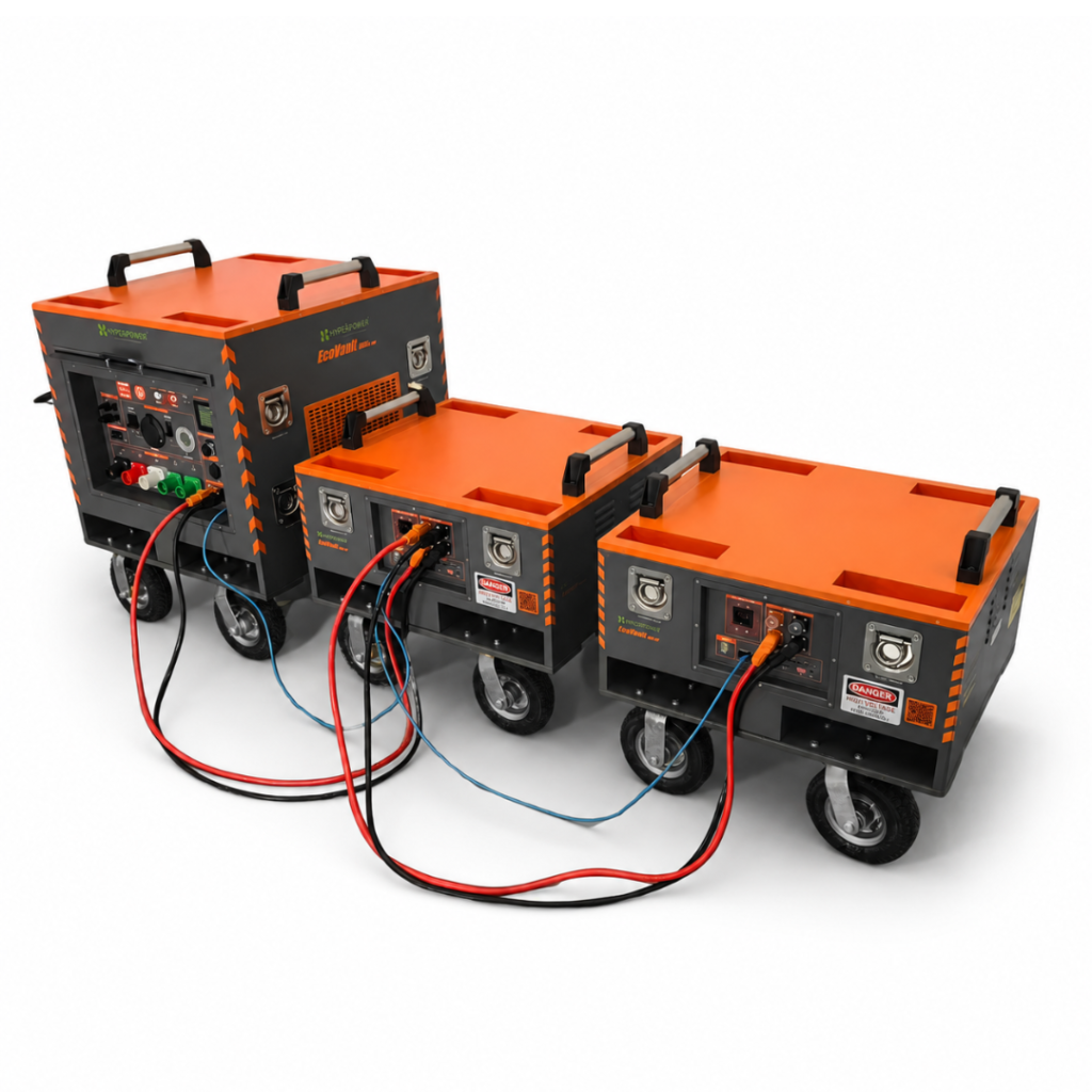 EcoVault 1010 CLRM and APU-10K for film production power